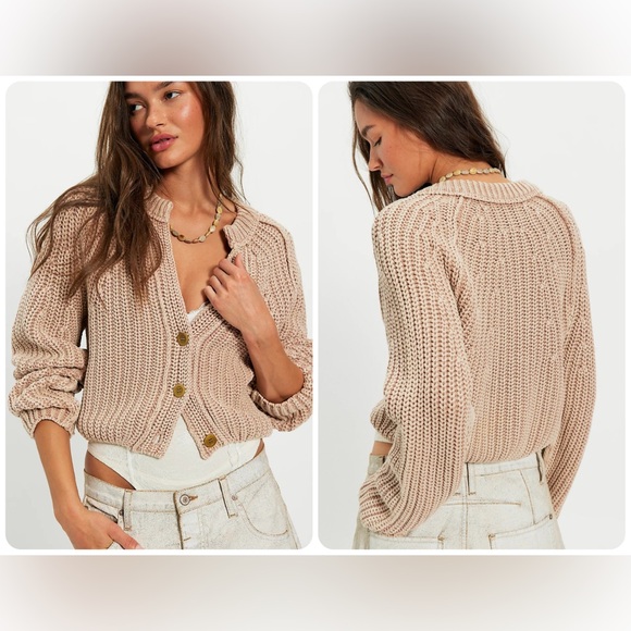 Free People Sweaters - NWT Free People Sweet Nothing Cardi - Sandcastle